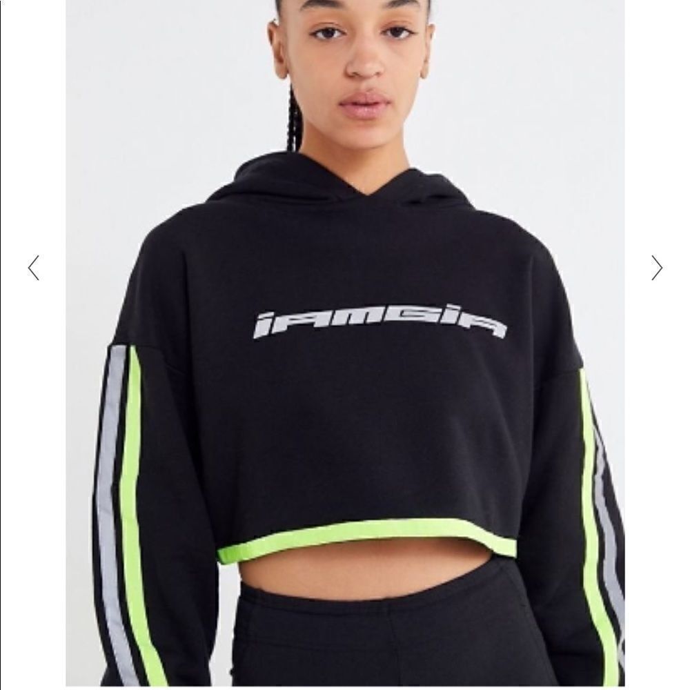 I.AM.GIA Reflective Striped Hoodie size medium